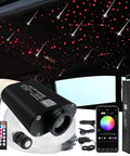Lit Starry Sky Fiber Optic Lights Kit 16W For Car And Home Decor With Remote App Music Mode RGBW Meteor Ceiling Light setup