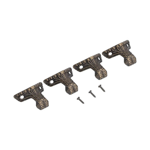 Rustproof Premium Alloy Wood Case Legs With Screws 12 Pack For Jewelry Boxes And Small Furniture Antique Elegant Look