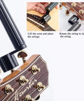 Close-up of winder tool from 44 Piece Guitar Repair Tool Kit With Stainless Steel Setup Tools for Guitar Ukulele Bass Mandolin Banjo.