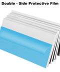 12 Pack Aluminum Sheets 2 X 4 X One Eighth Inch 6061 T6 Plate For Weld Practice Kit with protective film visible