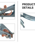 Close-up of Heavy Duty Welding Ground Clamp For Mig Tig And Mma Welders with copper jaw and ergonomic handle for secure grip.