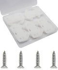 Banish Sticking Drawers Forever With These White Plastic Center Mount Slide Kits including slider brackets and screws.