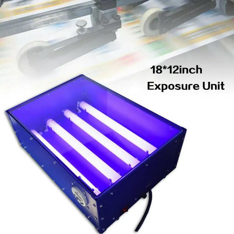 18 By 13 Inch 60W LED UV Exposure Unit With Timed Exposure And Four Light Tubes Silk Screen Printing Light Box