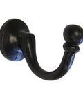 Solid As A Rock Cast Iron Twist Wall Hook Heavy Duty Single Arm Screw Mount close-up view of black cast iron design