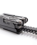 Center-Drive Multitool Sheath with Quick Draw Retention and Bit Kit Pocket shown with hand accessing bits.