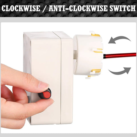 Hand adjusting winding machine with directional switch from DIY Fishing Rod Repair Kit With Winding Machine And Adjustable Rack Including Epoxy Resin Adhesives Wrapping Thread Tape Brushes Scissors Sandpaper For Quick On The Spot Rod Repairs And Custom Builds