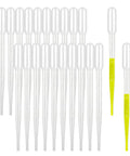 200 Count 3ml Disposable Plastic Transfer Pipettes for Oil Lab and Art Projects Soft Flexible Easy To Use Drip For Precise Mixing Watercolors Science Experiments Craft Work, clear graduated pipettes