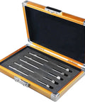 Hella Solid Game Changing Five Piece Mohs Hardness Pen Kit For Testing Gems And Rocks Without Damaging Stones Portable Collector in aluminum box.
