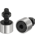 Two Piece Cam Follower Needle Roller Bearing Set Beefy Heavy Duty 16mm Chrome Steel Track Runner For Machine Tool Guide Rails M6x1mm Full Stud Thread KR16 CF6 with locking nut