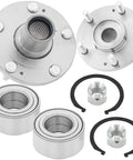 2-Pack Front Wheel Hub Bearing Assembly Compatible With 2007-2017 Azera 3.3L V6, 2011-2014 Sonata 2.0L L4 showing hub and bearings.