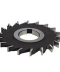18-tooth high-speed steel face mill, 100mm diameter, black body with silver cutting teeth