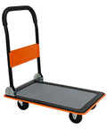 Smooth Rolling Heavy Duty Hauler Boasting 330 Pound Capacity And 360 Swivel Silent Wheels Makes Moving Gear A Breeze Grab This Solid Orange Platform Dolly That Unfolds Quickly Anywhere You Go.