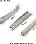 Push To Open Cabinet Latch Set, Door Catch And Drawer Closure, 2 Pack, Spring Loaded Plunger parts with measurements visible
