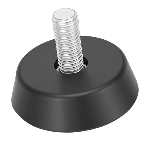 Heavy Duty 4 Pack Furniture Levelers With Threaded Galvanized Steel And Rubber Anti Slip Feet close-up view