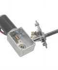 Heavy Duty DC Worm Gear Motor With Kickass 70Kg Cm Torque And Built Tough Metal Gears For Solid 12V Or 24V Power featuring a close-up view of the motor components.