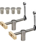 Heavy Duty Adjustable Benching Dog Clamp For Woodworking, Three Quarter Inch Dog Hole Clamp, Stainless Steel Workbench Stop