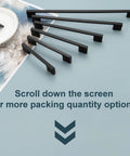 Wide Foot Cabinet Bar Pull In Matte Black 5 Inch 128mm Screw Spacing Solid Metal Hardware, 10 Pack displayed on a magazine