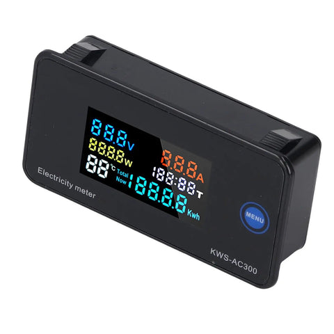 Open Transformer AC Multimeter Digital Energy Meter KWSAC300-100A with 360 Degree Color LCD Display