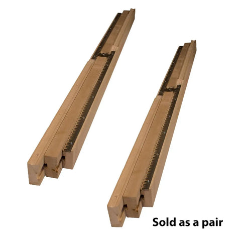 Heavy Duty Wooden Table Extension Slides Pair Built Tough featuring smooth equalizer mechanism for large dining tables.