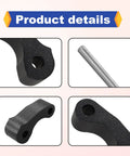 Rear Window Latch Hinge Pivot Replacement Kit for Toyota Tacoma First Gen Tundra Xtracab 1995 to 2004 and 2000 to 2006 Black Two Pack CNC Billet Aluminum Anti Corrosion Superior Fit Close-Up