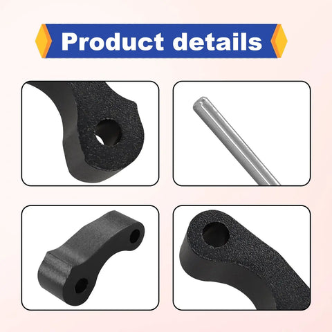 Rear Window Latch Hinge Pivot Replacement Kit for Toyota Tacoma First Gen Tundra Xtracab 1995 to 2004 and 2000 to 2006 Black Two Pack CNC Billet Aluminum Anti Corrosion Superior Fit Close-Up