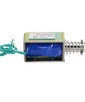 12V DC 60N Pull Type Open Frame Solenoid Electromagnet, 10mm Stroke, Compact Linear Actuator for DIY Projects and Automation, Low Power Consumption, Spring Return, Durable Magnetic Pull for Precise Actuation, open frame with spring