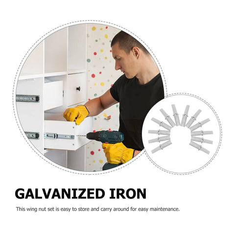DIY installation using Galvanized Steel Drywall Toggle Anchors Kit For Heavy Duty Wall Fixings and DIY Installation Toggle Wing Nut Fasteners