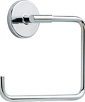 Square Polished Chrome Towel Ring Hand Towel Holder for Kitchen and Bathroom Durable Zinc Construction Easy Install Keeps Towels Hanging Neat