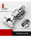 10 Pack Stainless Steel Hydraulic Cabinet Hinges With Dampers Thickened Design Soft Close Full Overlay Heavy Duty