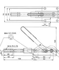Heavy Duty Push Pull Quick Toggle Clamp Delivering Robust Grip For Welding And Woodworking Sites With Workshop Bench Fixtures And Fast Release Mechanism Built Tough For Daily Shop Grind technical drawing with dimensions.