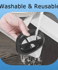 Person washing reusable filter from 4 Pack Vacuum Dust Filters Replacement For Bissell 2030 Series Vacuum Cleaners