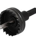 35mm Hole Saw Kit With 6mm Drill Bit 75mm Length HSS High Speed Steel Cutter Black Finish for Metal Wood Plastic