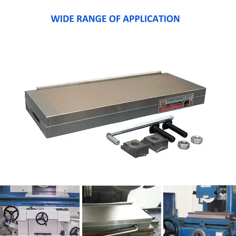 6x16 Inch Fine Pole Permanent Magnetic Chuck For Surface Grinding Machine, sealed rectangular chuck with one piece top plate.
