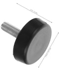 Four Piece Adjustable Treadmill Levelers With Non Slip Swivel Base and Universal Mounting Bolts, rubber stabilizer foot with threaded bolt.