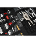 Compact 30 Piece Motorcycle Adventure Tool Kit With Pliers Wrenches Sockets And Screwdrivers In Rugged CR-V Steel Tool Roll