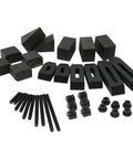 Heavy Duty Clamping Kit For 8 Mm T Slot Milling Machines, 44 Piece Set With M6 Studs, Step Blocks In Pairs, T Slot Nuts, Flange Nuts