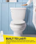 Toilet Tank Flush Lever Replacement Fits American Standard White Straight Arm Chrome Finish Durable Plastic Easy Install