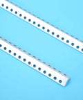 L Shaped Extrusion Beam For Robot Frame With 34 Holes 12x12mm CNC Machined 6061 Aluminum Alloy Lightweight Structural Component For DIY CNC Machines And 3D Printers, angled view