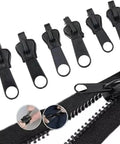 6 Pack Black Zipper Pullers Repair Kit Set For Jackets Backpacks And Clothes Universal Replacement Sliders With Removable Pull Tabs
