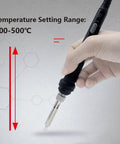 Afantti Electric Hot Knife Plastic Cutter Heated Foam Cutting Tool With Adjustable Temperature Range Up To 500C close-up of temperature settings
