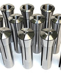 R8 Round Collet Set 13 Piece Pro Grade Hardened And Precision Ground With Internally Threaded 7/16 20 And 1/8 To 7/8 By 16ths