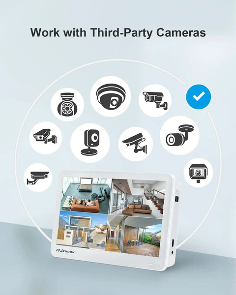 4K 8 Channel POE NVR With 12 Inch Screen And Local HDMI Output For 8MP And 4K IP Cameras Supports Up To Eight 8MP Or 4K Cameras