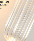 Close-up of clear glass shade for Wall Sconce Lights Indoor Bedroom Hallway GU10 2- Modern Long Brushed Middle Ages Brass Linear.