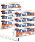 Packaged True Blue Rollers showing Premium Microfiber Paint Roller Covers 18 Inch Set For All Surfaces Ideal For Walls Ceilings And Trim