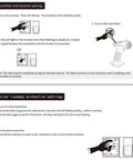 Instructions for 2.4GHz RC Controller 4CH Remote And Receiver Set transmitter and receiver pairing and protection settings.