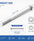 Hidden Mounting Kit For Floating Shower Benches Built To Last Stainless Steel Support Rods With Concealed Wall Anchors 2 Pack Tile Bathroom Seat Installation Adjustable Three Quarter Inch By Seventeen Point Five Inch Mount System size diagram, 45cm rod