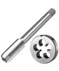 Heavy Duty M12x1.25 Right Hand HSS Tap And Die Set For Metal Threading Repair Work, tap and die on white background