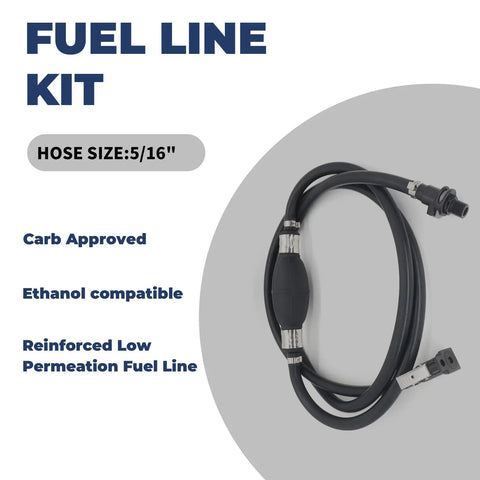 5/16 Inch 7.5 Ft Marine Fuel Line Kit With Sprayless Connectors 8838HF6 8838TM6 And Engine Connector 174508 775640 Universal Replacement For Outboard Motors