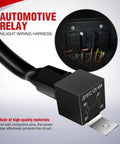ATV UTV Fan Override Switch Kit With 16AWG Wiring Harness And 5 Pin Rocker Relay Plug And Play for engine cooling, close-up