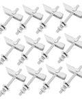 12 Pack Steel Toggle Bolts And Wing Nut Drywall Anchors Kit for Heavy Items on Hollow Walls and Gypsum Board, M8 Size